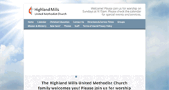 Desktop Screenshot of highlandmillsumc.org